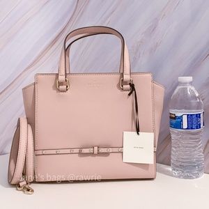 New Kate Spade Jeweled Bow Small Hadlee Satchel